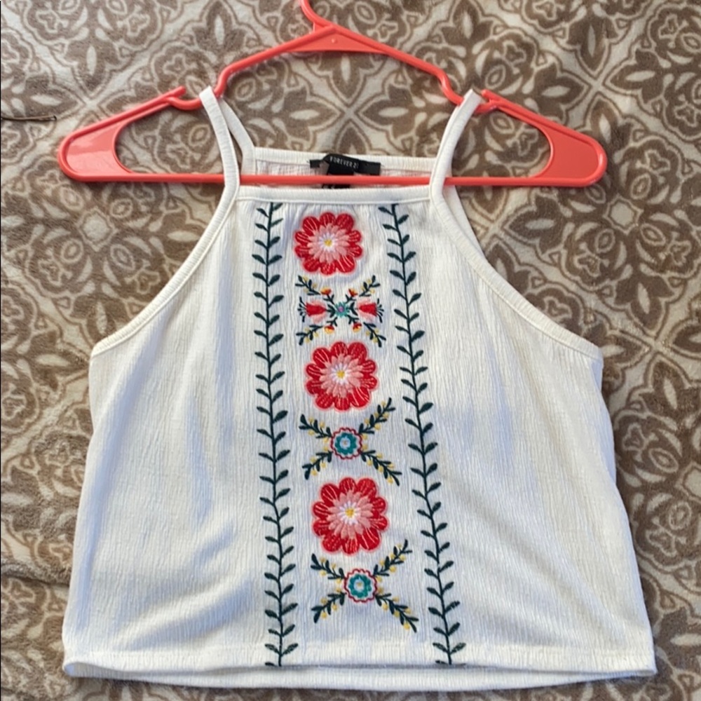 Crop top from forever 21 fits perfect to size